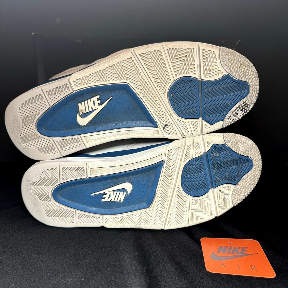 Size 10.5 - Nike Air Jordan 4 Retro Military Blue 2024 Men's Shoes - Picture 7 of 10